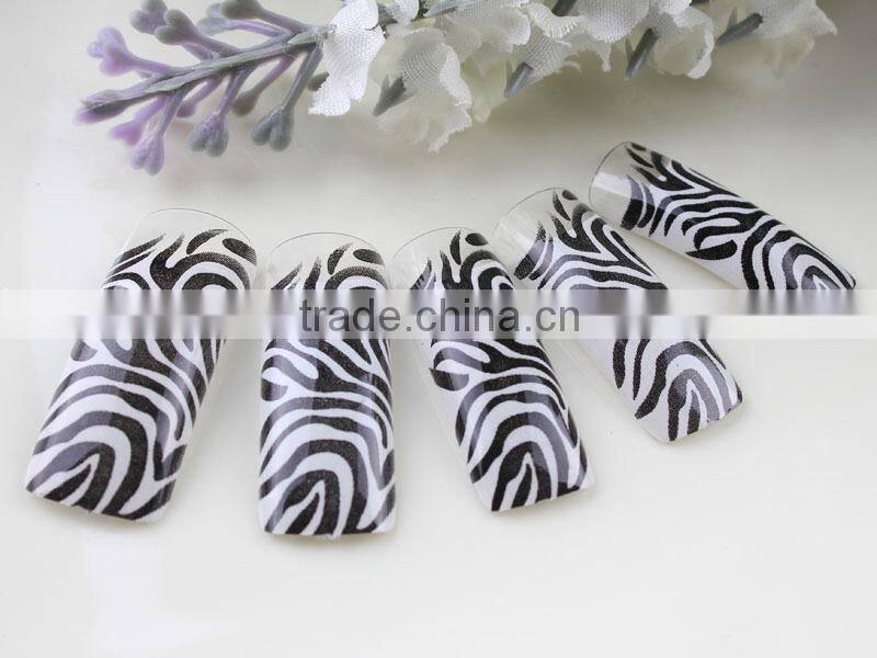 Wholesale false nails glitter powder designed artificial nails