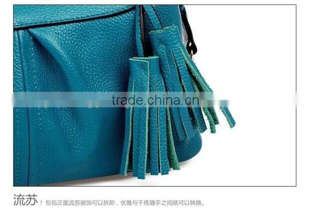 Custom Royal Women leather Extra Large Tote Bag With zipper Pocket