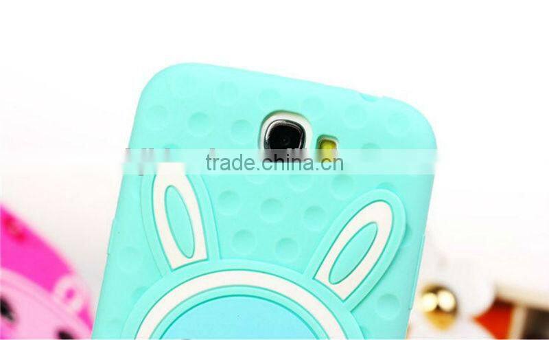 For Samsung Galaxy Note 2 N7100 Cover 3D Silicone Soft Animal bulk cell phone case