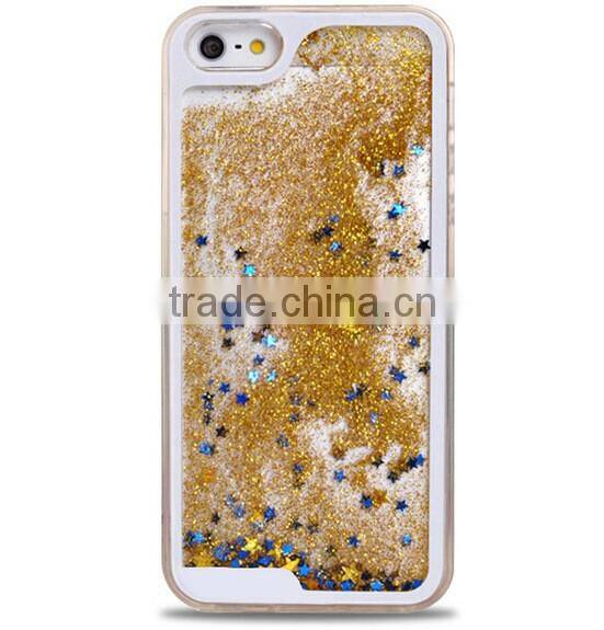 for iphone 6 heavy duty custom 3D quicksand glitter stars clear case