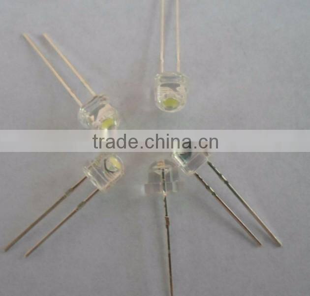 red LED 5mm straw hat led diode Sombrero de paja blanco de 5mm de LED