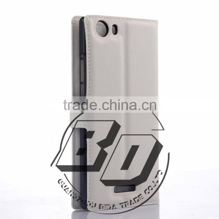 Wholesale Popular Magnetic flip leather wallet case with card slots For Wiko Ridge fab 4G leather case fast delivery