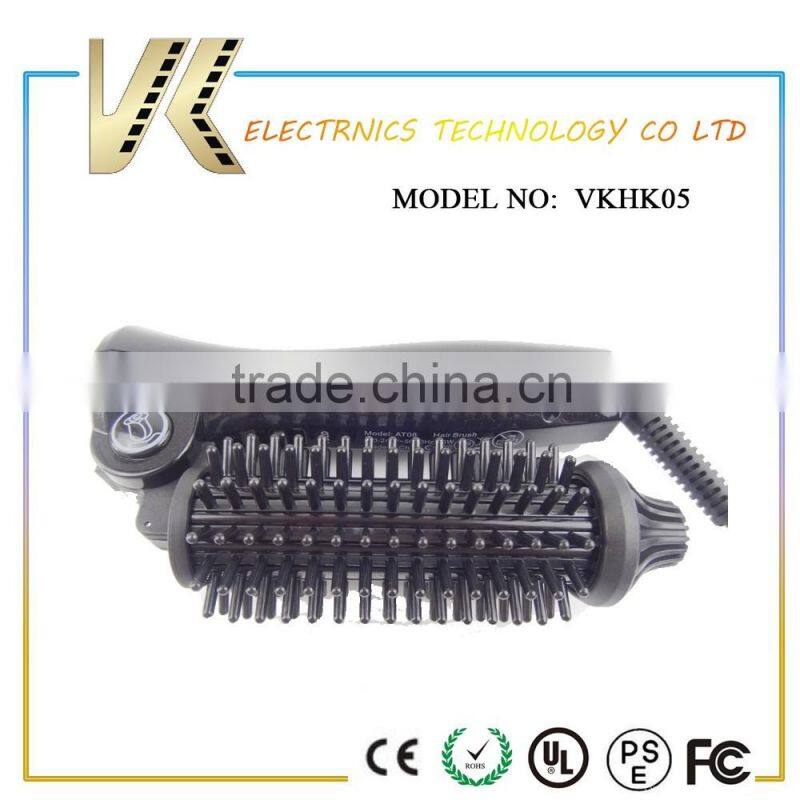 New Style Ceramic Hair Straightener Brush Hair Curler Curling Roller Iron Set