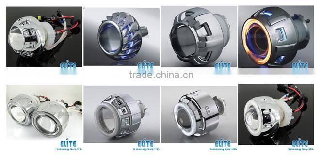 Hot!!!High Brightness 3inch HQI Hid projector dual angel eye on promotion