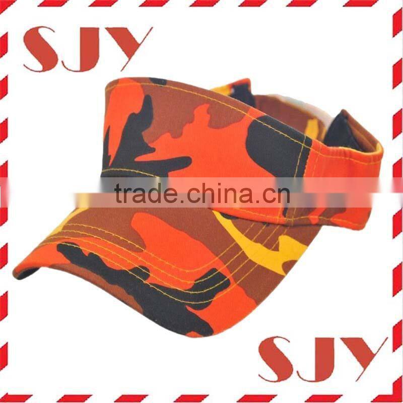 Hot sale funny custom visor hat,camouflage visor caps