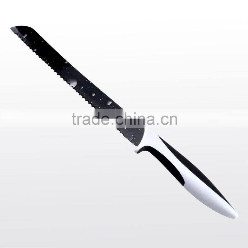 Non-stick coating TPR handle pocket knife set