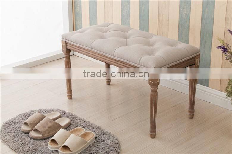 High Quality Antique White Bench Seat Ottoman