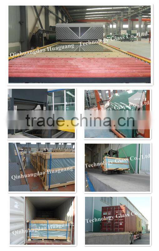 12mm water cut tempered shower glass