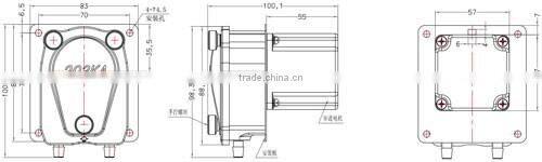 JIHPUMP OEM peristaltic pump used for dishwasher with quick install panel of flow rate 930ml/min