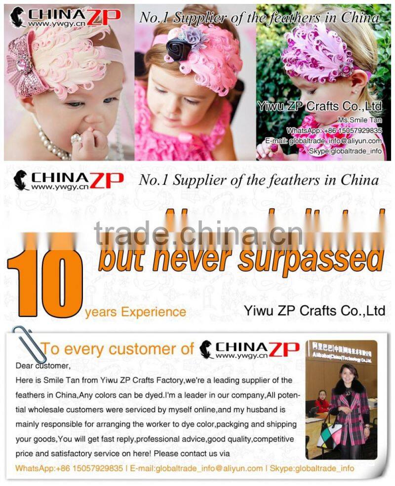 Leading Supplier Bulk Sale Cheap Dyed Hot Pink Curled Goose Feathers Pad for Girls Hair Accessories