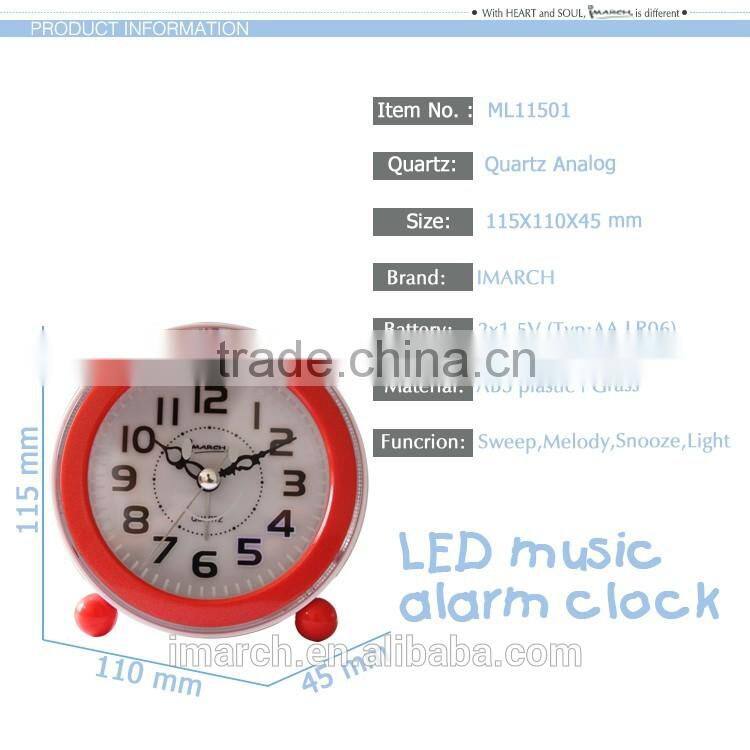 2016 simple cheap promotion melody clock