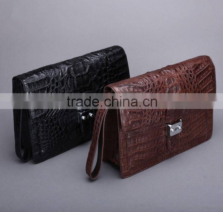 Luxury Leather Office Bags for Men Genuine Crocodile Skin Bag Stylish Clutch Bags Men Handmade