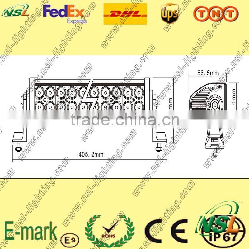 13inch 72W Epistar car LED light bar off road LED work light