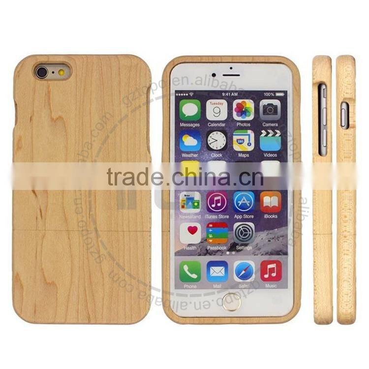 Real wood wooden Separated up and down The wooden shell phone case cover for iphone 6 6s plus