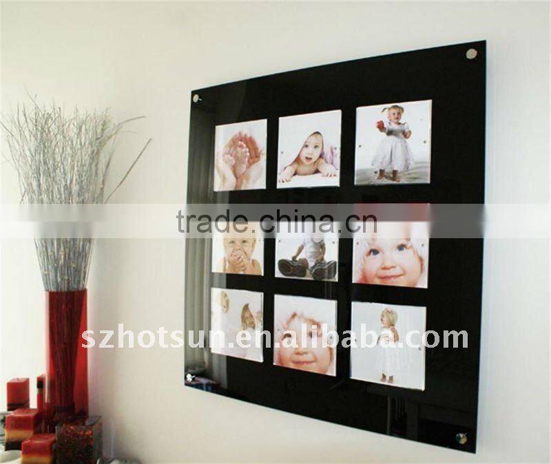 Frameless wall-mounted poster display frame
