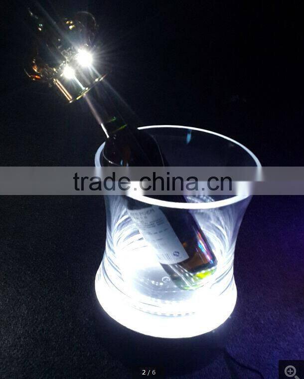 New designed plastic acrylic led ice bucket for bar, KTV