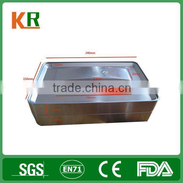 Pure color practical square acrylic tin box for kitchen