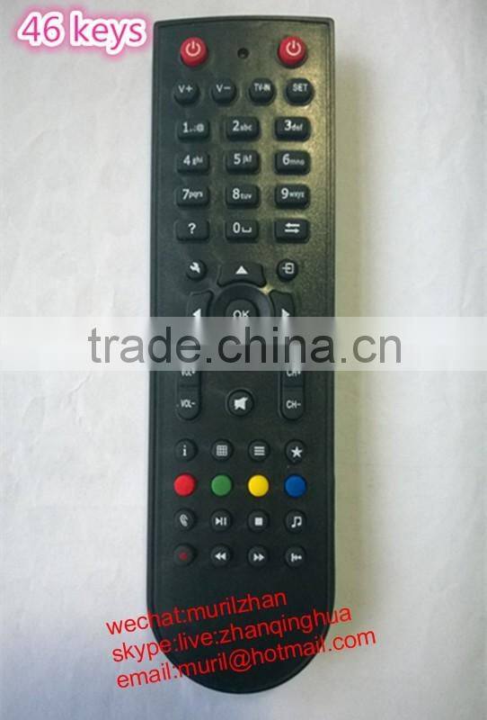 High Quality Black/Golden 39,42 Keys RCW-STB-NEW5 TV REMOTE CONTROL for Romania market,RK102 Turkey market