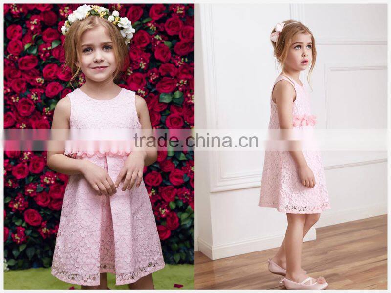 Baby girl wedding dress wholesale pink lace design perfect present for littile princess