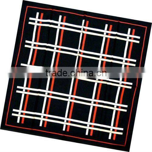 Lady's Fashion Print Square Twill Silk Scarves