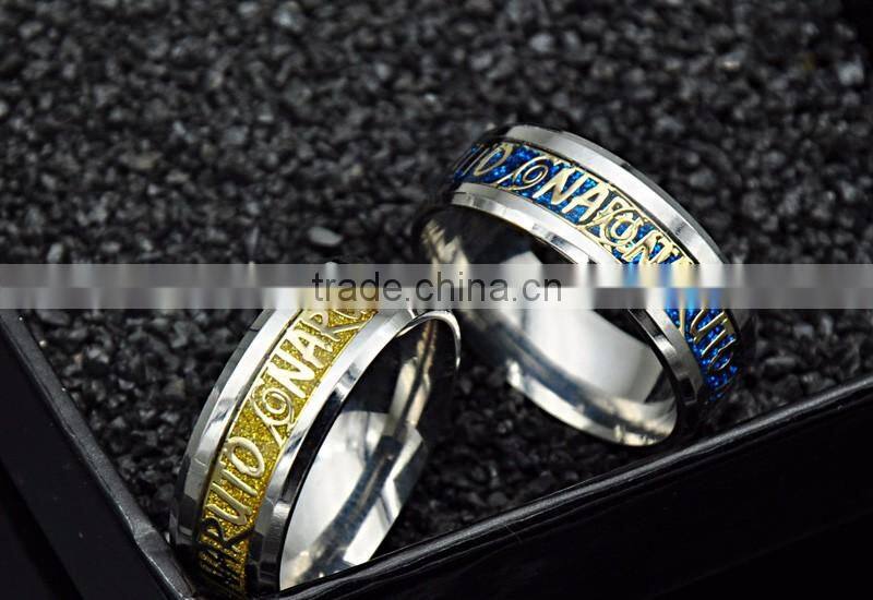 Hot Selling Stainless Steel Silver Latest Wedding Ring Designs Shiny Unisex Jewelry