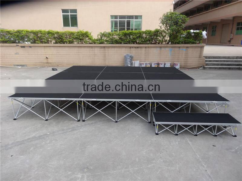 Manufacturer Price! Portable Stage Color Black Or Grey Wedding Stage Backdrop Decoration