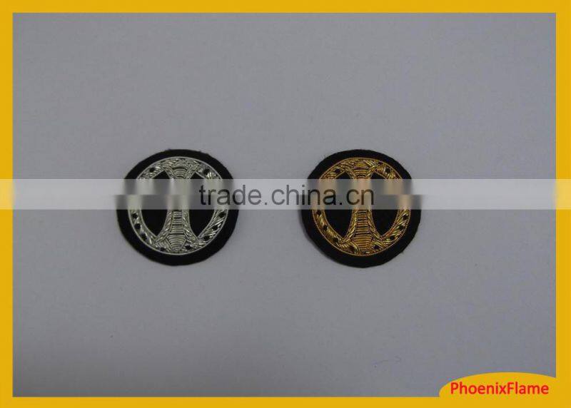 Indian metallic thread embroidery patch