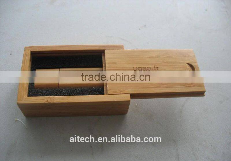 Customized Box and Wood USB Flash Drive 1GB 2GB 4GB 8GB 16GB 32GB wedding gift