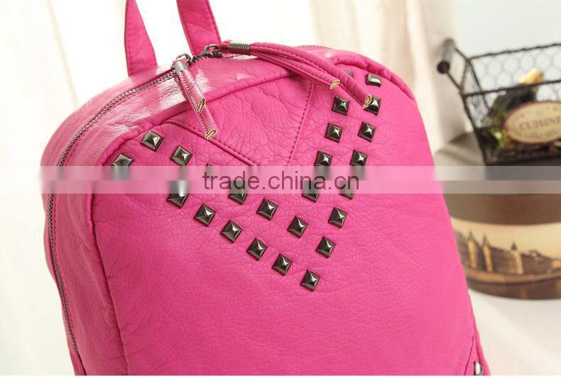 China supplier hobo satchel bags women water-washed soft leather backpack fashion 2016