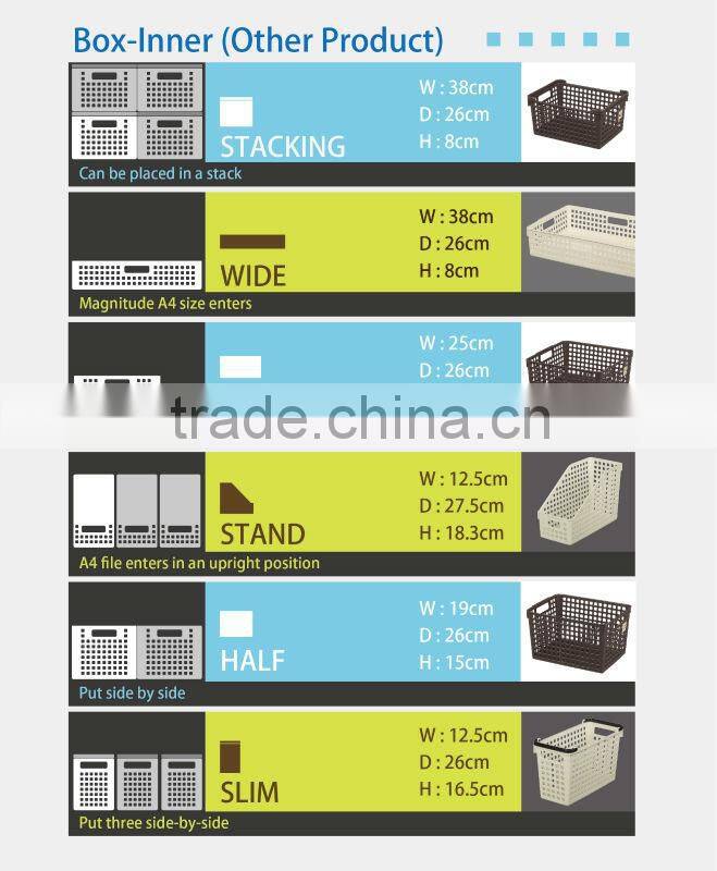 Reliable and simple storage box plastic with stacking made in Japan
