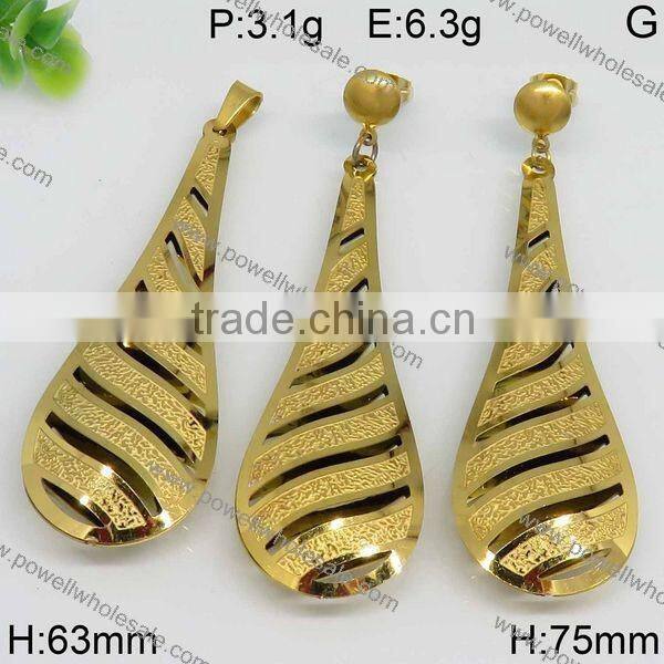 Hot deisgns wholesale jewelry from dubai gold plated jewelry set