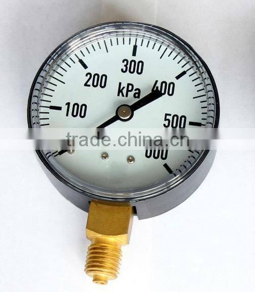 black steel case dry pressure gauge