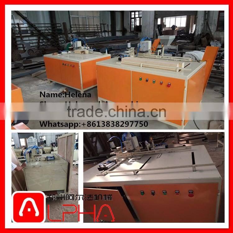 Automatic wood log cutting machine sawdust wood block making machine