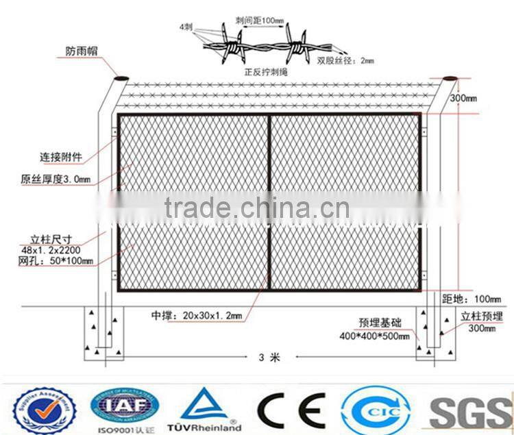 PVC coating expanded and drawing metal fence
