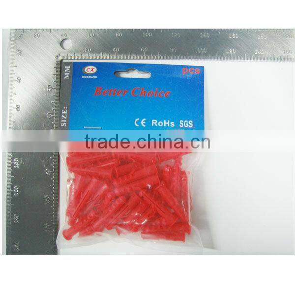 Plastic anchor Wall Plug With Red Color