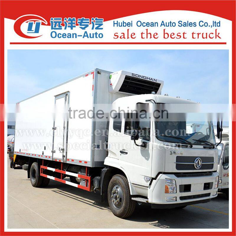Dongfeng Tianjin 4X2 new refrigerated van trucks