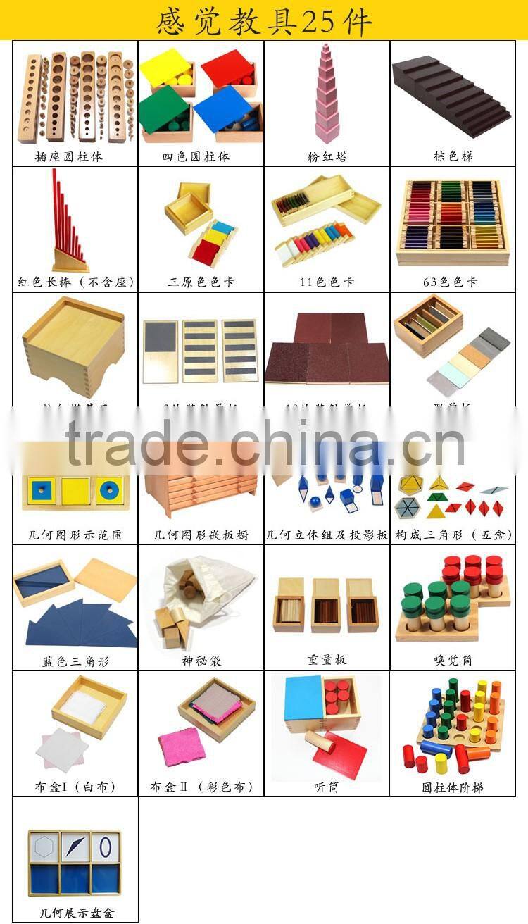 120pieces Preschool child educational toy international wooden montessori material
