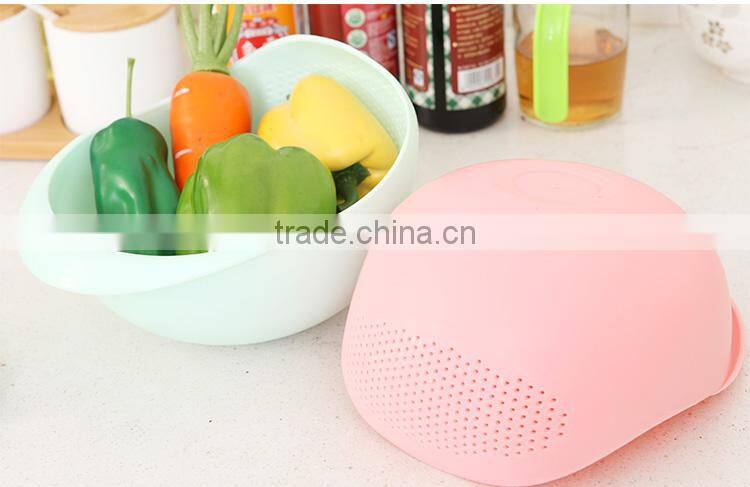 Colorful draining basket --blue(S)