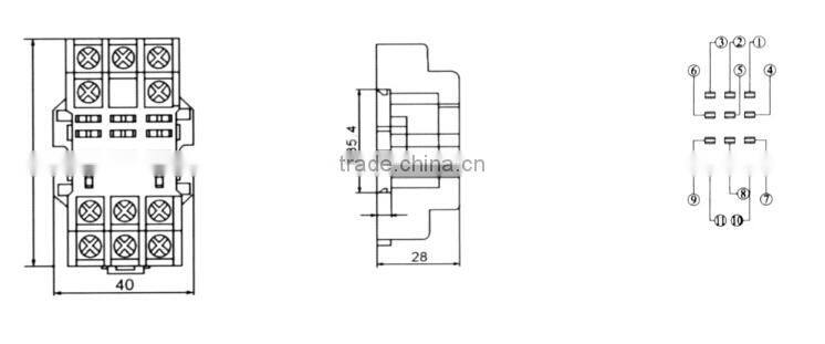 HEIGHT Hot Sale PX78716 Relay Socket / 11pin Relay Socket/General relay socket with High Quality Factory Price