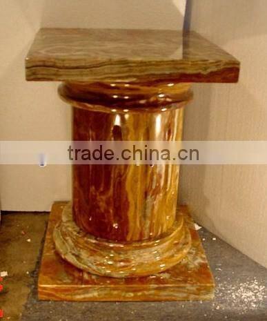 Modern Design MULTI RED ONYX COLUMNS PILLARS CARVED TOP