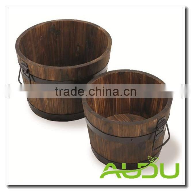 Audu French Wood Planter/Wooden Planter/Wood Flower Planter