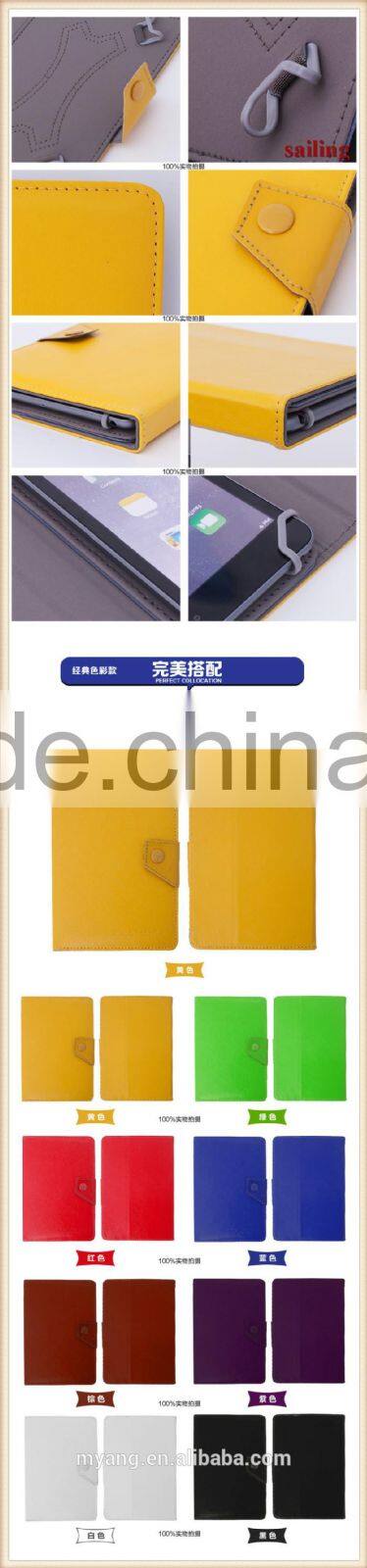 2015 New!~MOQ High Quality Stand Leather Case for Xiaomi Mi Pad Inchfolio stand leather case for lg g pad