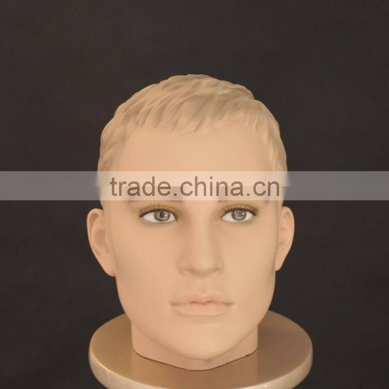 Wholdesale realistic handsome male mannequin head sale