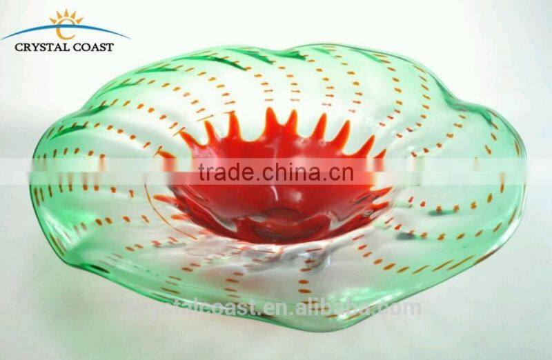 wholesale stock high quality clear colored decorative glass plate wall art