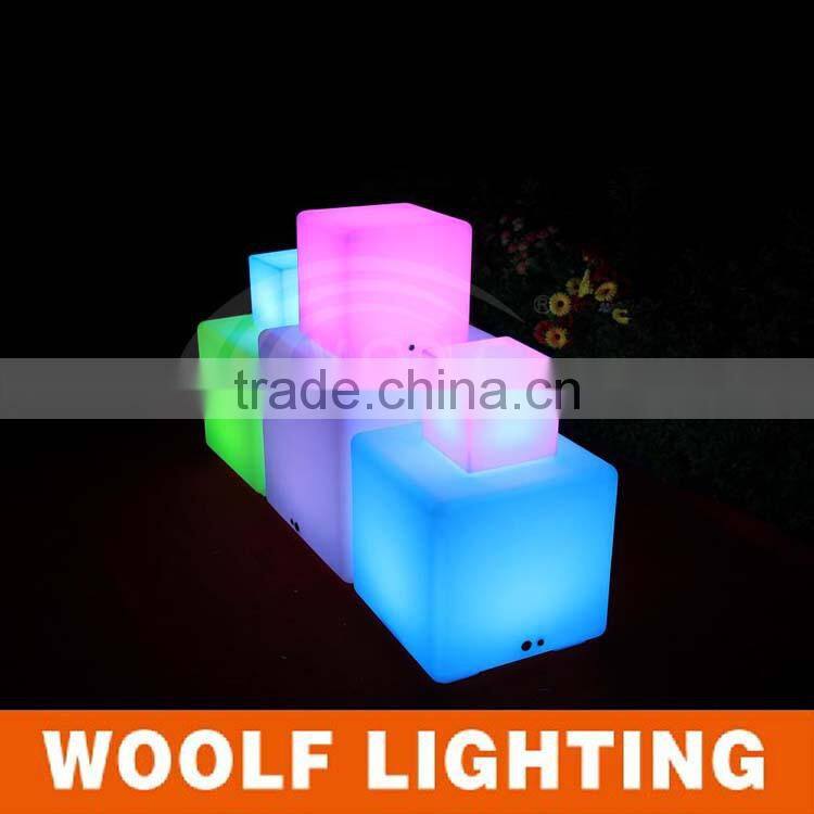 Swimming Pool Waterproof Outdoor Illuminated LED Cube Chair