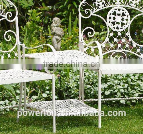 Vintage luxury garden metal double deck chair