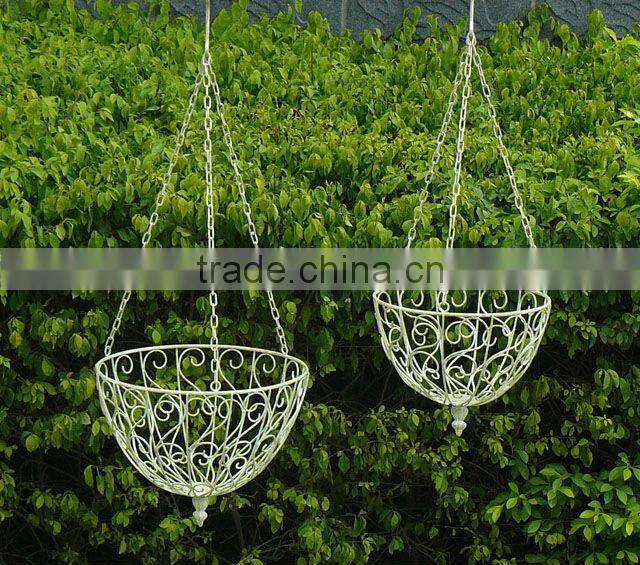 Light Weight Vintage Classical Home Decorative Antirust Metal Wall Planter Garden Pots