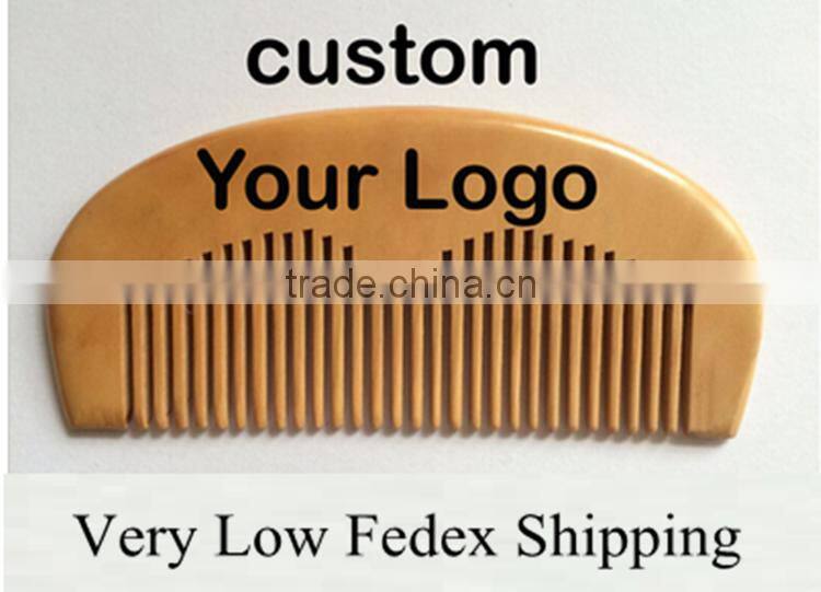 Wooden Comb Engraved Your Logo Comb Natural Wooden Comb