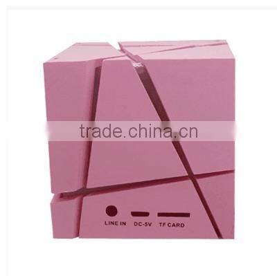 NEW Wholesale Magic Cube Mini Bluetooth Speaker Q Plus Portable Subwoofer Speaker Music Player With FM Radio