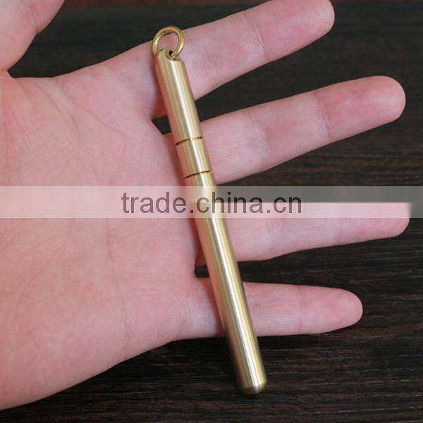 Retro Brass Signature Pen, Portable Hand-Polished Copper Pen Handmade